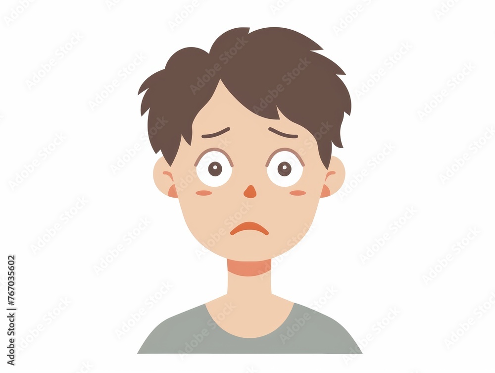 Perplexed Adult with Furrowed Brow in Pastel Color Palette Generative AI Perplexed Adult with Furrowed Brow in Pastel Color Palette Generative AI