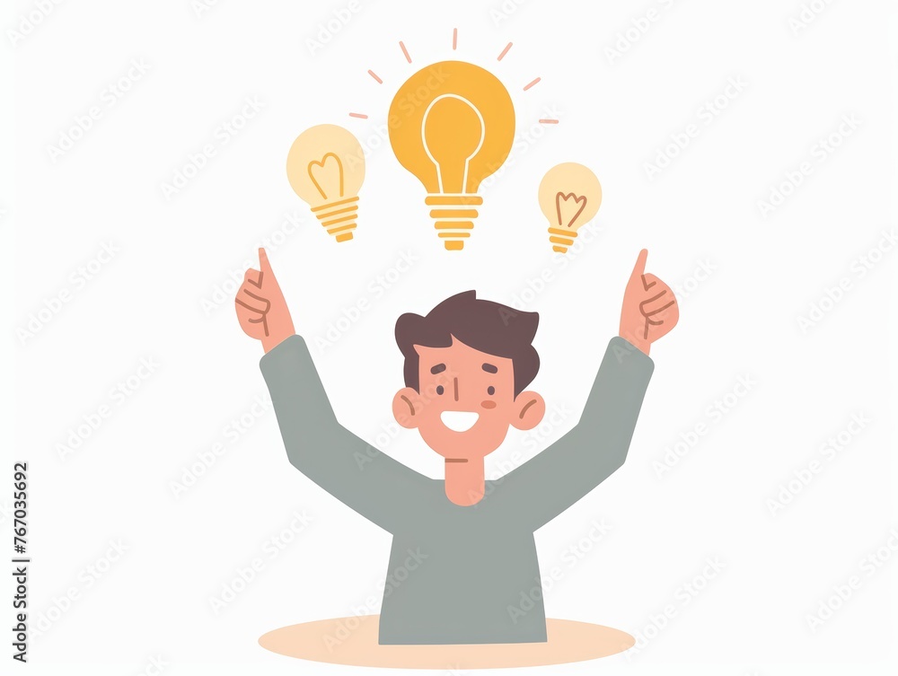 Inspiration and Energy: A Lightbulb Moment with Pastel Colors Generative AI Inspiration and Energy: A Lightbulb Moment with Pastel Colors Generative AI
