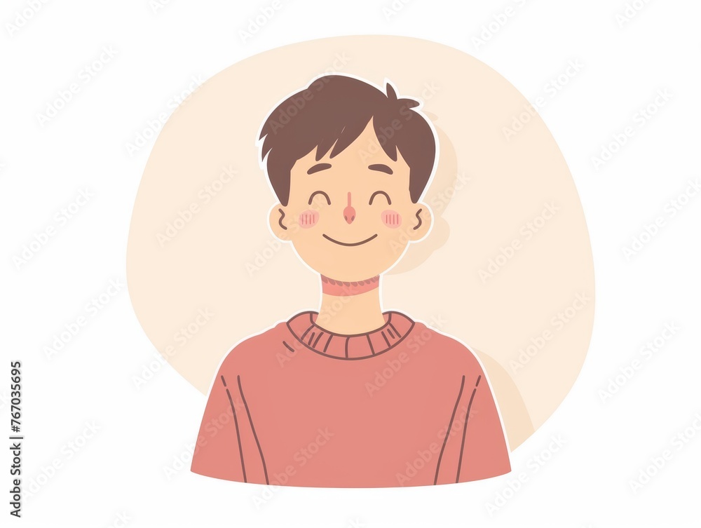 Hopeful Adult with Determined Look in Vibrant Pastel Surroundings Generative AI Hopeful Adult with Determined Look in Vibrant Pastel Surroundings Generative AI