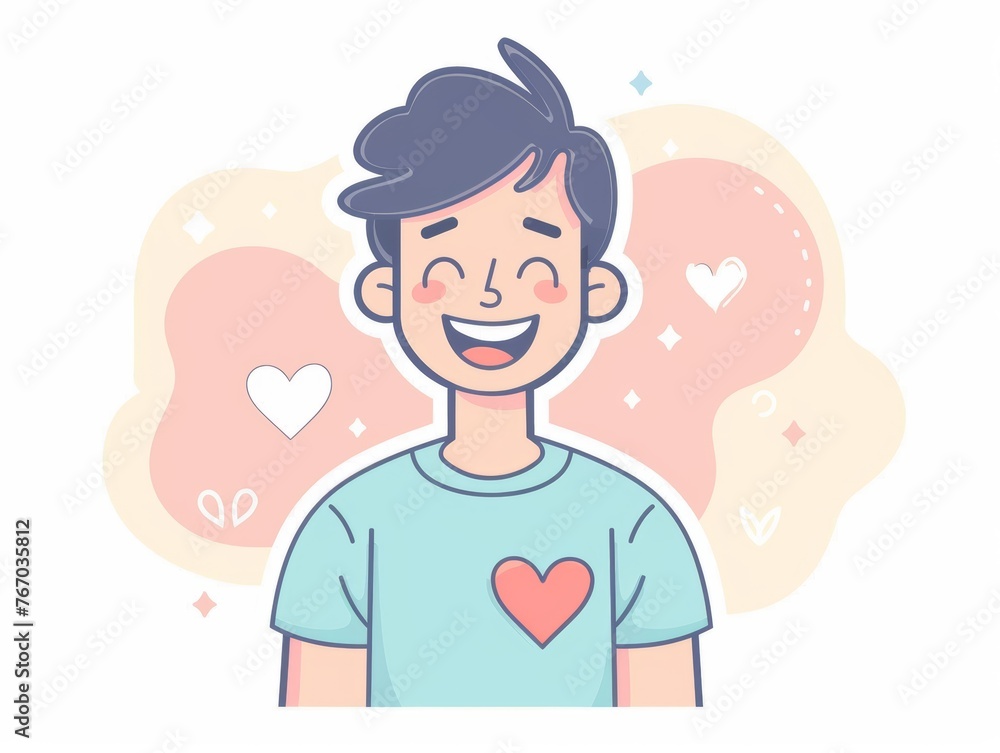 Proud Individual Showcasing Health and Happiness with Pastel Colors Generative AI Proud Individual Showcasing Health and Happiness with Pastel Colors Generative AI