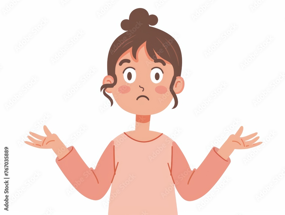 Uncertain Adult with Hesitant Expression in Vibrant Pastel Colors Generative AI Uncertain Adult with Hesitant Expression in Vibrant Pastel Colors Generative AI