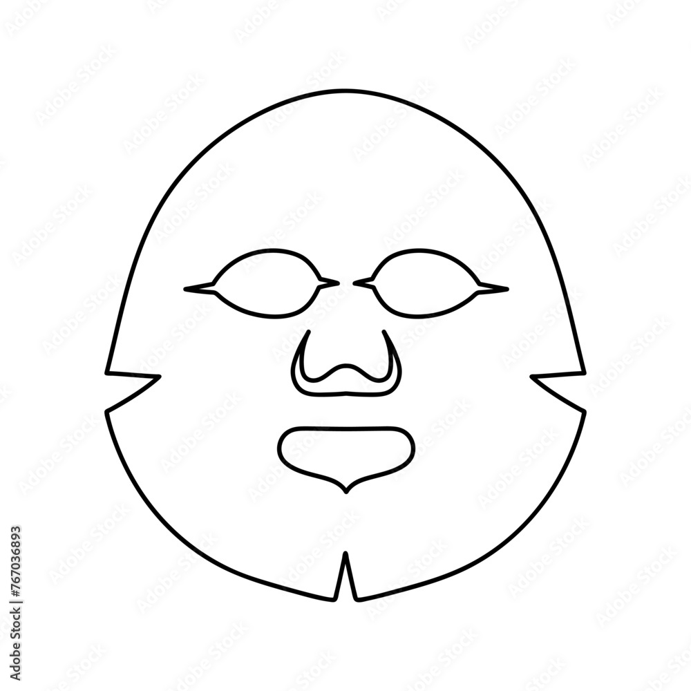 Tissue face mask. Hand drawn doodle vector illustration. Tissue face mask. Hand drawn doodle vector illustration.