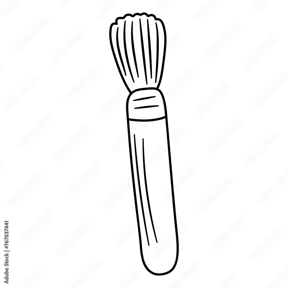 Cosmetic brush. Make up tool. Hand drawn doodle vector illustration. Cosmetic brush. Make up tool. Hand drawn doodle vector illustration.