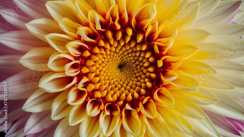 Abstract macro image features mesmerizing flower petals background