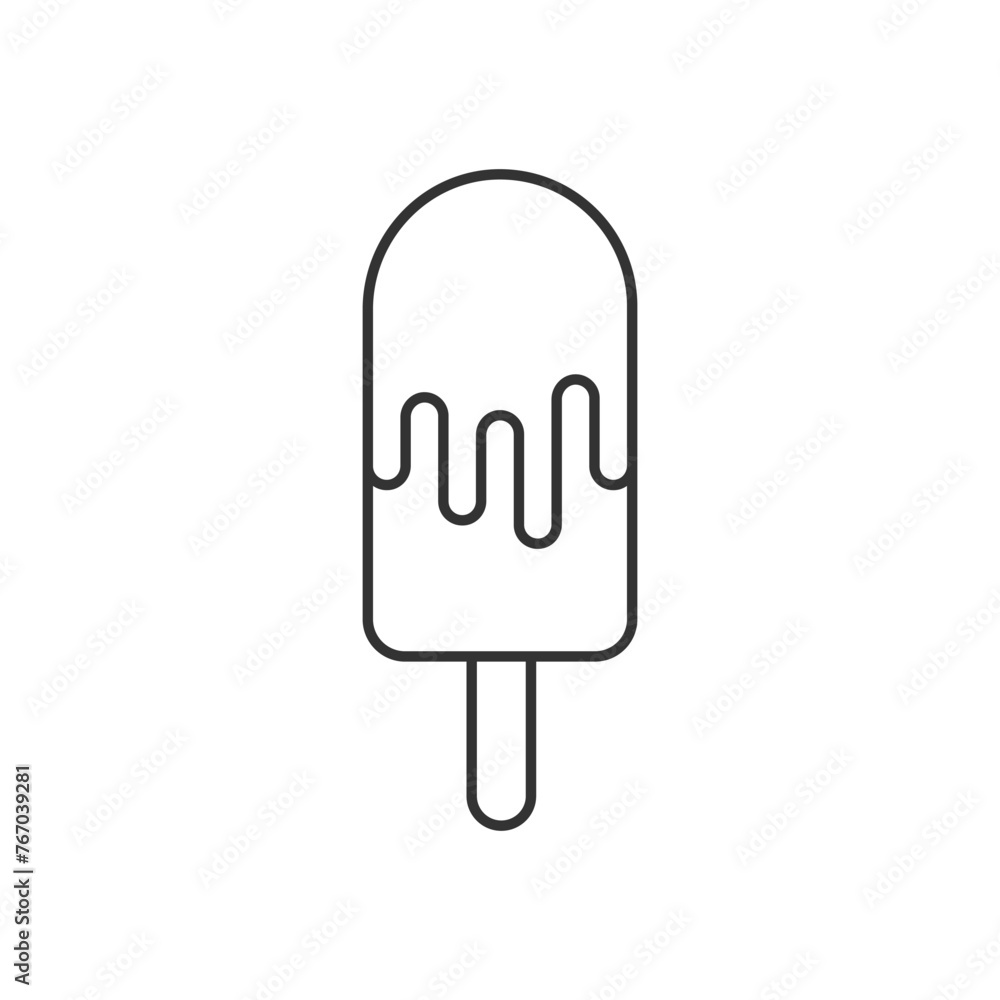 Thin Line Ice Cream vector icon Thin Line Ice Cream vector icon