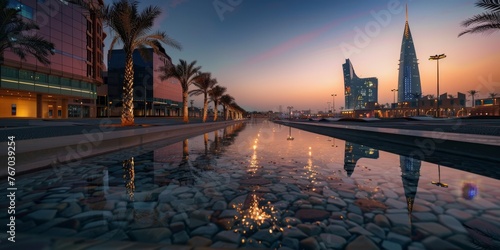 Al Faisaliyah Evening Glow photo