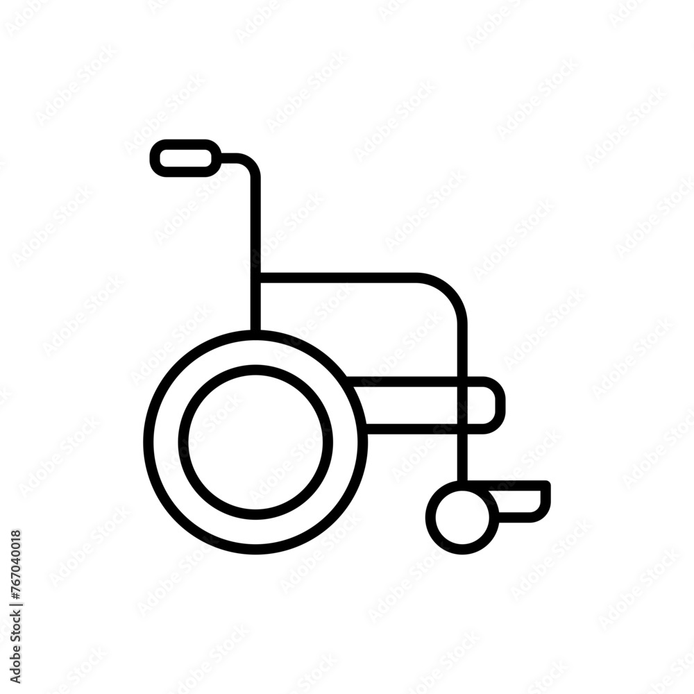 Wheelchair outline icons, minimalist vector illustration ,simple transparent graphic element .Isolated on white background Wheelchair outline icons, minimalist vector illustration ,simple transparent graphic element .Isolated on white background