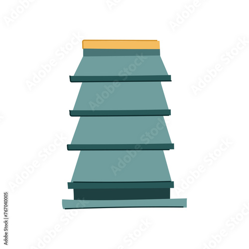 display magazine rack cartoon. book store, bookcase blank, supermarket mockup display magazine rack sign. isolated symbol vector illustration