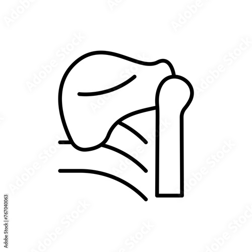 Shoulder outline icons, minimalist vector illustration ,simple transparent graphic element .Isolated on white background