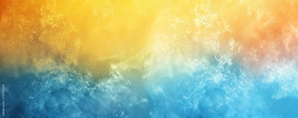 a blue and yellow background