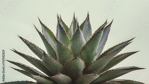 Agave plant isolated against a clean white background