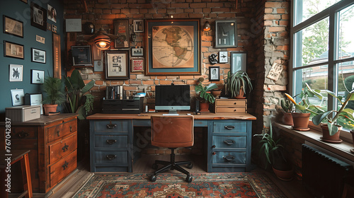 Rustic Home Office Charm