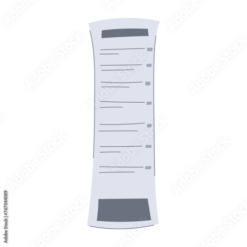 pay receipt cartoon. supermarket money, shop buy, transaction store pay receipt sign. isolated symbol vector illustration