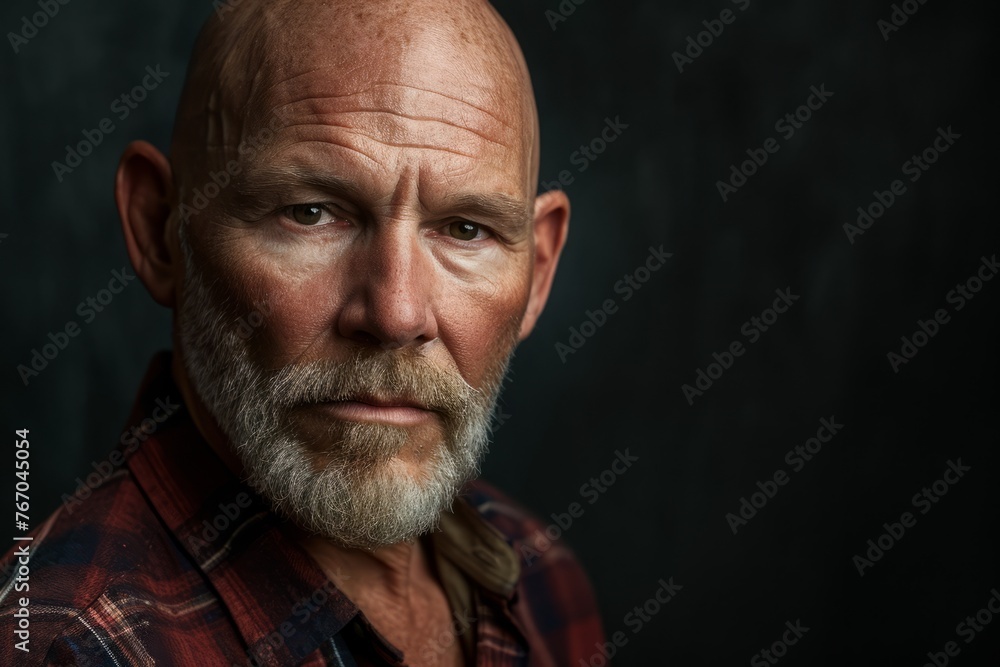 Portrait of a senior man with a long beard and mustache. Portrait of a senior man with a long beard and mustache.