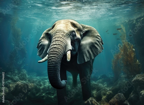 Gentle Giant Amidst Underwater Forest © Marharyta