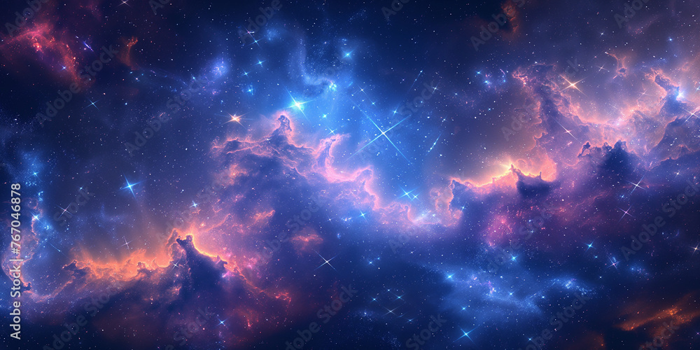 Cosmic Starfield_A Seamless Space Pattern Background for Sci-Fi Themes