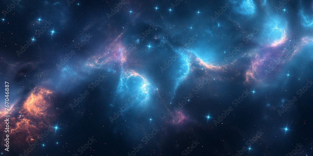 Obraz premium Cosmic Starfield_A Seamless Space Pattern Background for Sci-Fi Themes