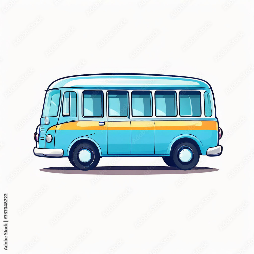 bus isolated on white background