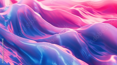 Mesmerizing Waves of Colorful Fabric Rippling in a Soft Focus Background