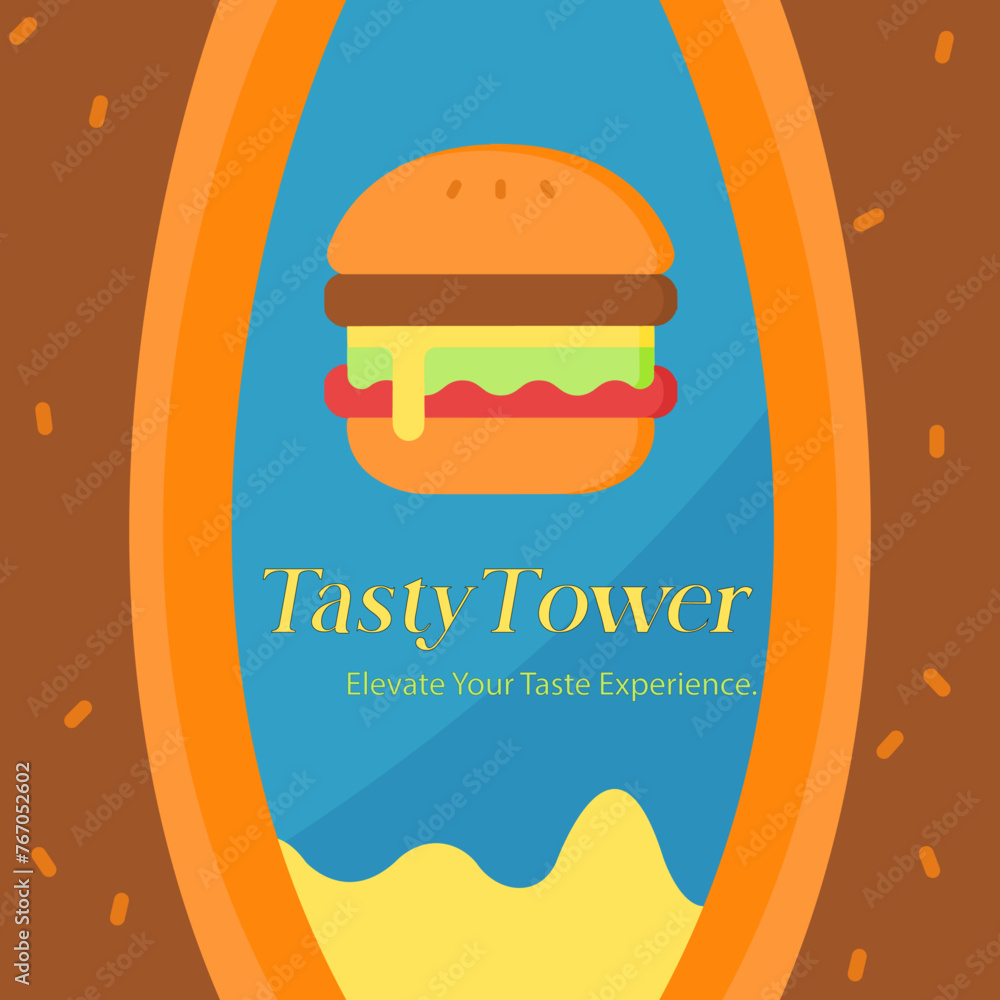 Tastey Tower vector logo design Tastey Tower vector logo design