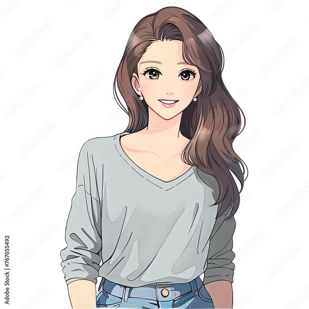 女性・女の子のイラスト素材 女性・女の子のイラスト素材