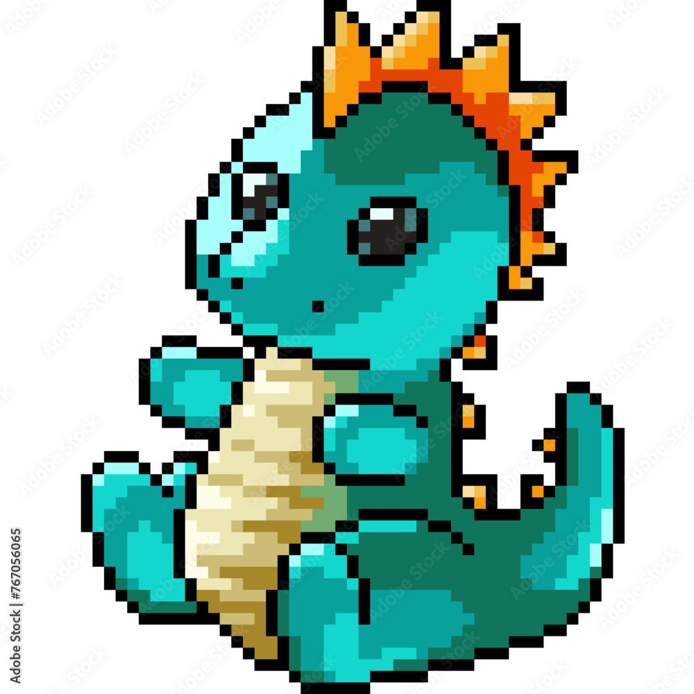 Fototapeta premium pixel art of jelly gummy dragon