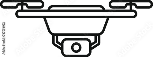 Drone filming icon outline vector. Control aero cinema operator. Smart pilot