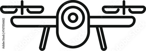 Smart drone control icon outline vector. Air operator. Cam video service scene