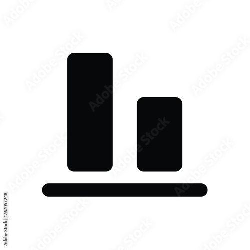 Black Solid Bottom Alignment vector icon