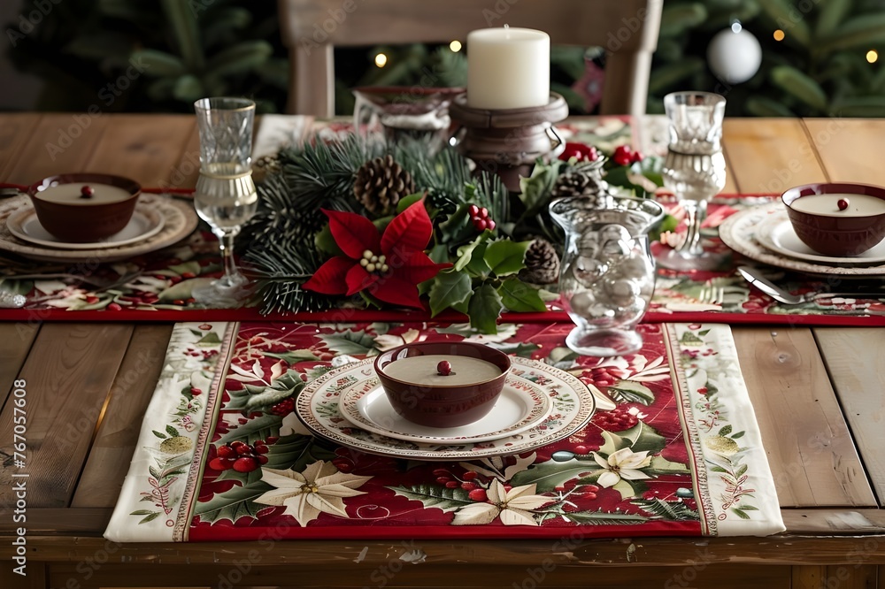 Festive Christmas Table Runner and Placemats
Festive Christmas Table Runner and Placemats
