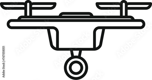 Smart video drone icon outline vector. Control air device. Aerial videography