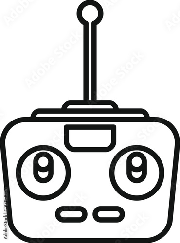 Drone remote control icon outline vector. Creative air operator. Story landscape