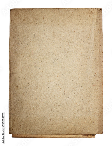 Foto Old folder for papers isolated on white background