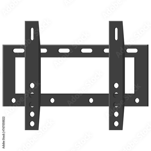 Heavy duty TV wall mount vector cartoon illustration isolated on a white background.