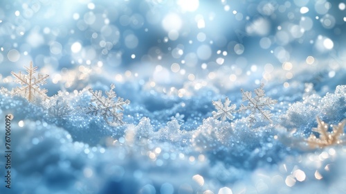 PNG image of snowflakes blowing in the wind on a white checkered background, accompanied by the light of white dust.