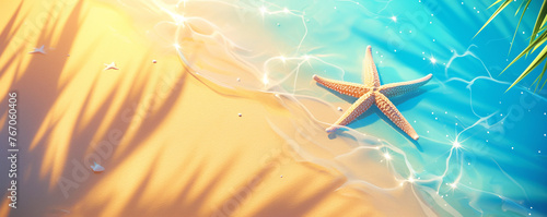 Starfish on the beach, Summer vacation theme © FATHOM