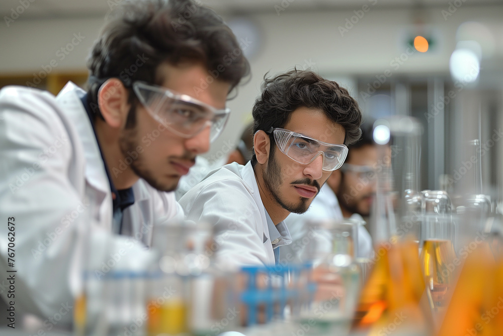 students men in lab make training students men in lab make training
