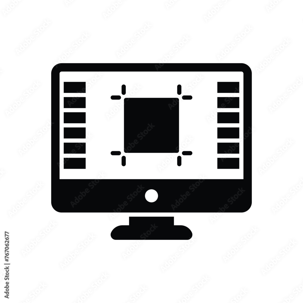 Black Solid Artboard vector icon Black Solid Artboard vector icon