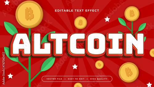 Colorful altcoin 3d editable text effect - font style