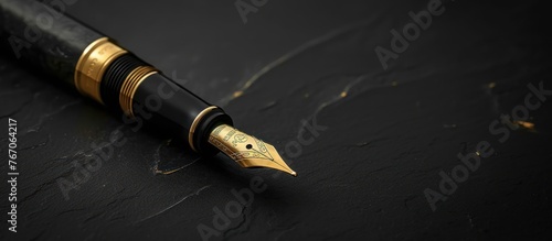 pen on a dark background photo