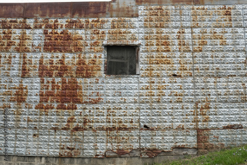 Rustic Abandoned Building With Metal Walls