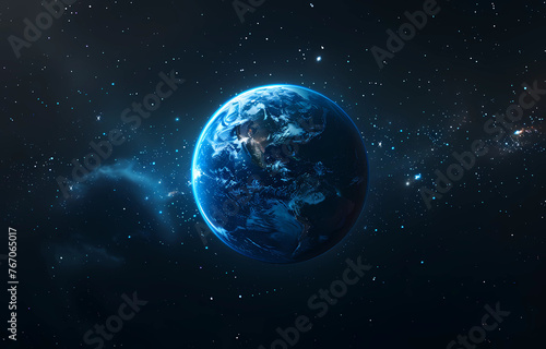a photo of the earth floating in space © Sticker Me