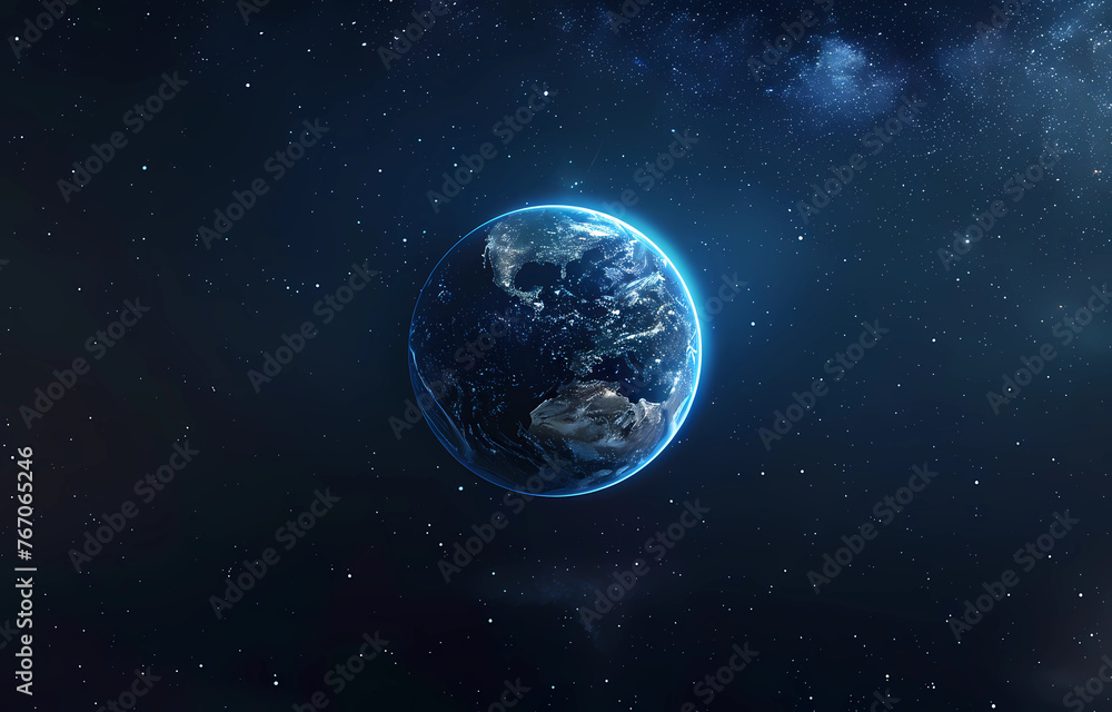 a photo of the earth floating in space