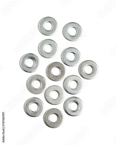 Stainless Steel Flat Washer, isolated on white background
