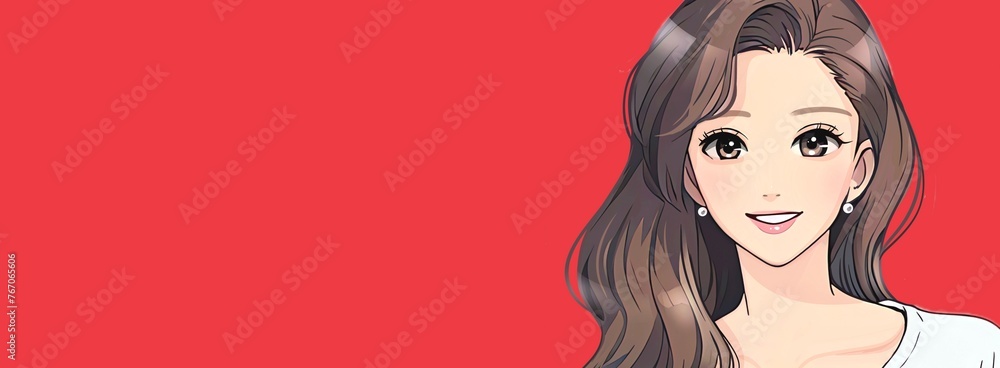 女性・女の子のバナー・背景・ヘッダーイラスト素材 女性・女の子のバナー・背景・ヘッダーイラスト素材