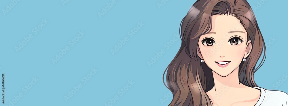 女性・女の子のバナー・背景・ヘッダーイラスト素材 女性・女の子のバナー・背景・ヘッダーイラスト素材