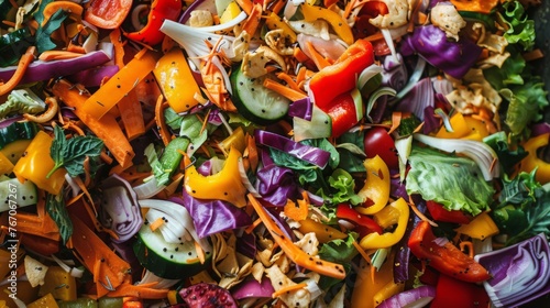 Close Up of Mixed Vegetables Pile