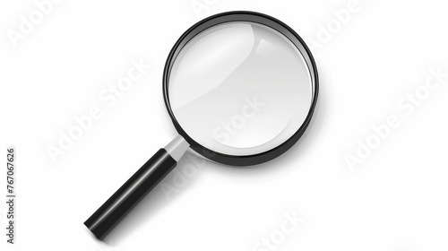 Search icon. Modern illustration of magnifying glass isolated on white background.