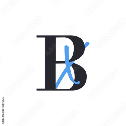 Creative Letter BX Logo Design. Abstract Initial B and X logo, usable for branding and business logo