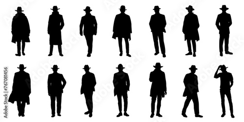 cowboy silhouettes on the white background
